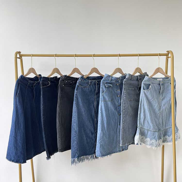 Saia longa jeans feminina usada